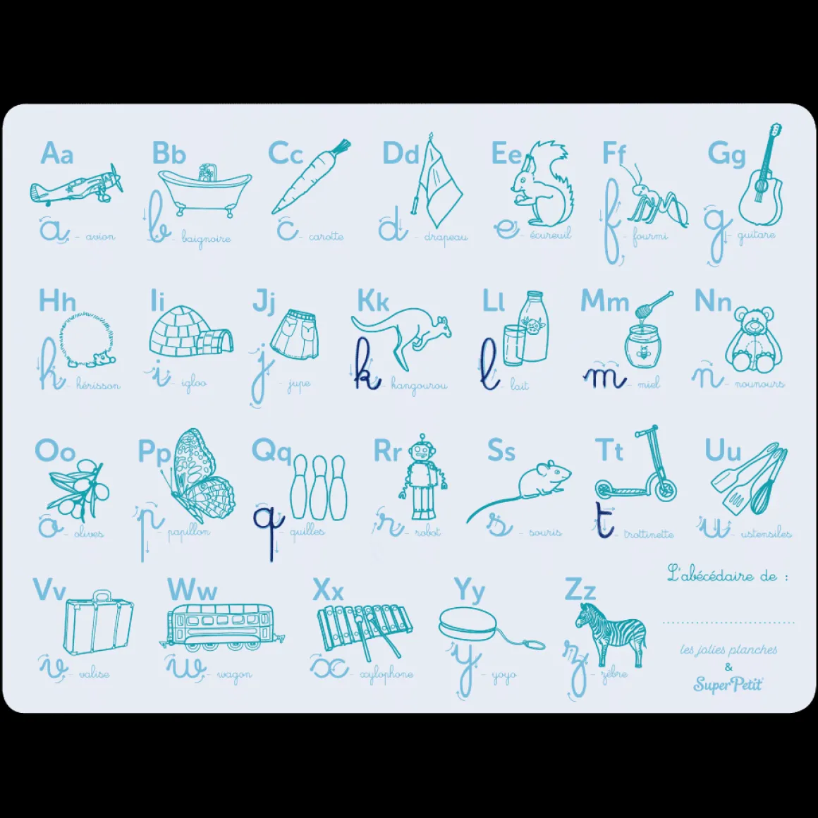 Abécédaire illustré Learn & Play + 1 feutre inclus