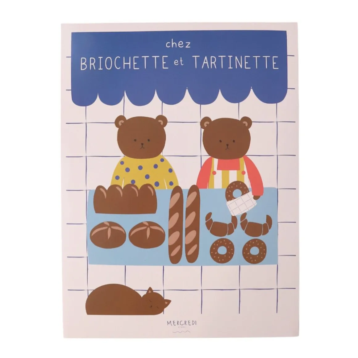 Affiche chambre enfant ours - Petit déj