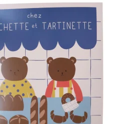 Affiche chambre enfant ours - Petit déj