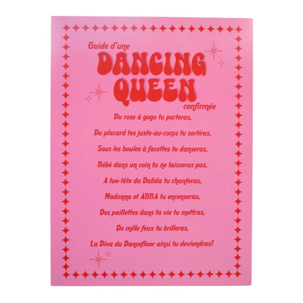 Affiche rose Dancing Queen