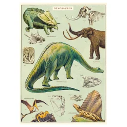 Affiche vintage dinosaures