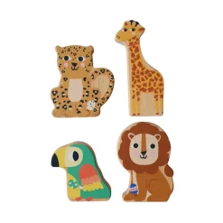 Animaux de la savane sonores en bois