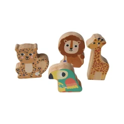 Animaux de la savane sonores en bois