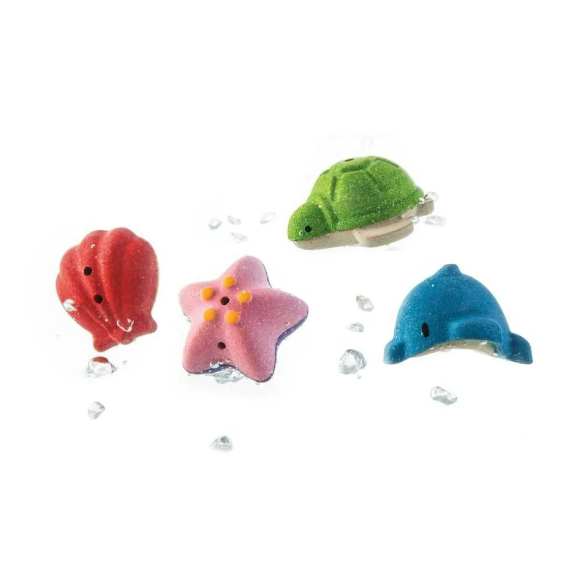 Animaux marins en bois