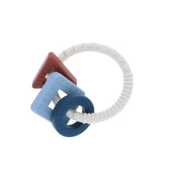 Anneau de dentition formes bleu et rouge
