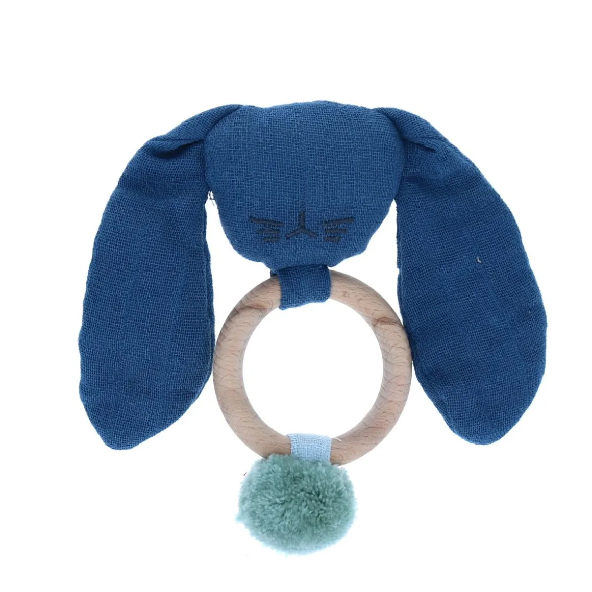 Anneau lapin bleu nuit