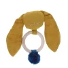 Anneau lapin jaune moutarde