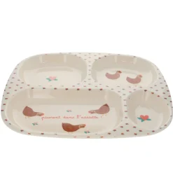 Assiette à compartiments - La petite poule rousse