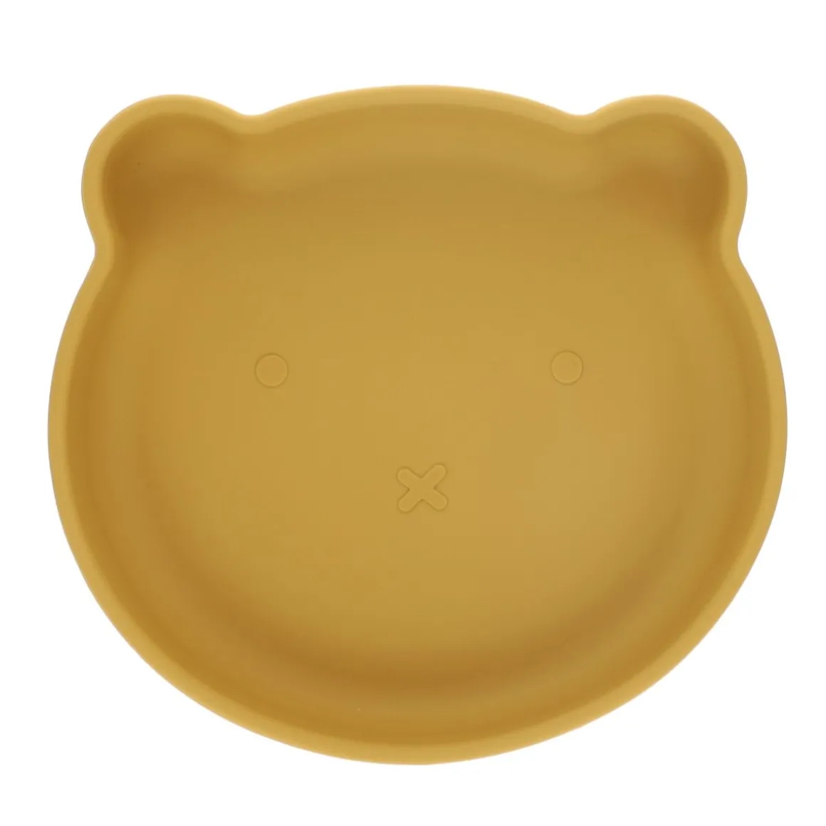 Assiette à compartiments en silicone rose