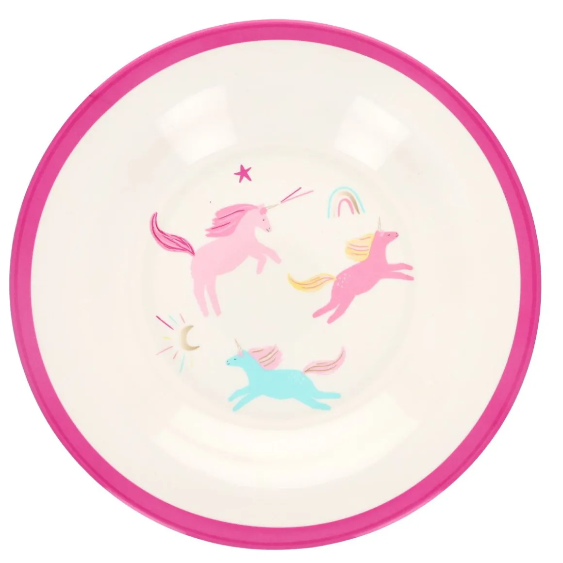 Assiette creuse motifs licornes