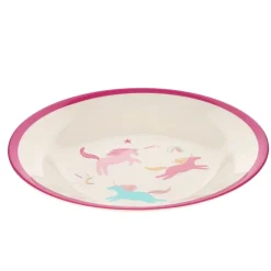 Assiette creuse motifs licornes