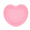 Assiette cœur silicone rose bonbon