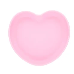 Assiette cœur silicone rose