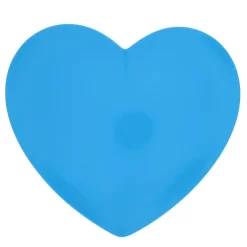 Assiette en mélamine cœur bleue