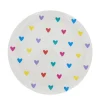 Assiette mélamine coeurs multicolores