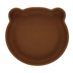Assiette ours silicone camel