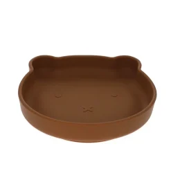 Assiette ours silicone camel