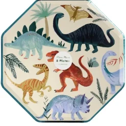 Assiettes en cartons dinosaure