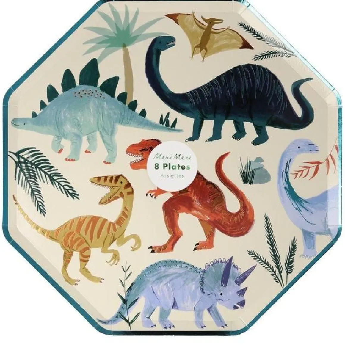 Assiettes en cartons dinosaure