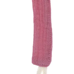 Attache tétine cœur gaze de coton rose