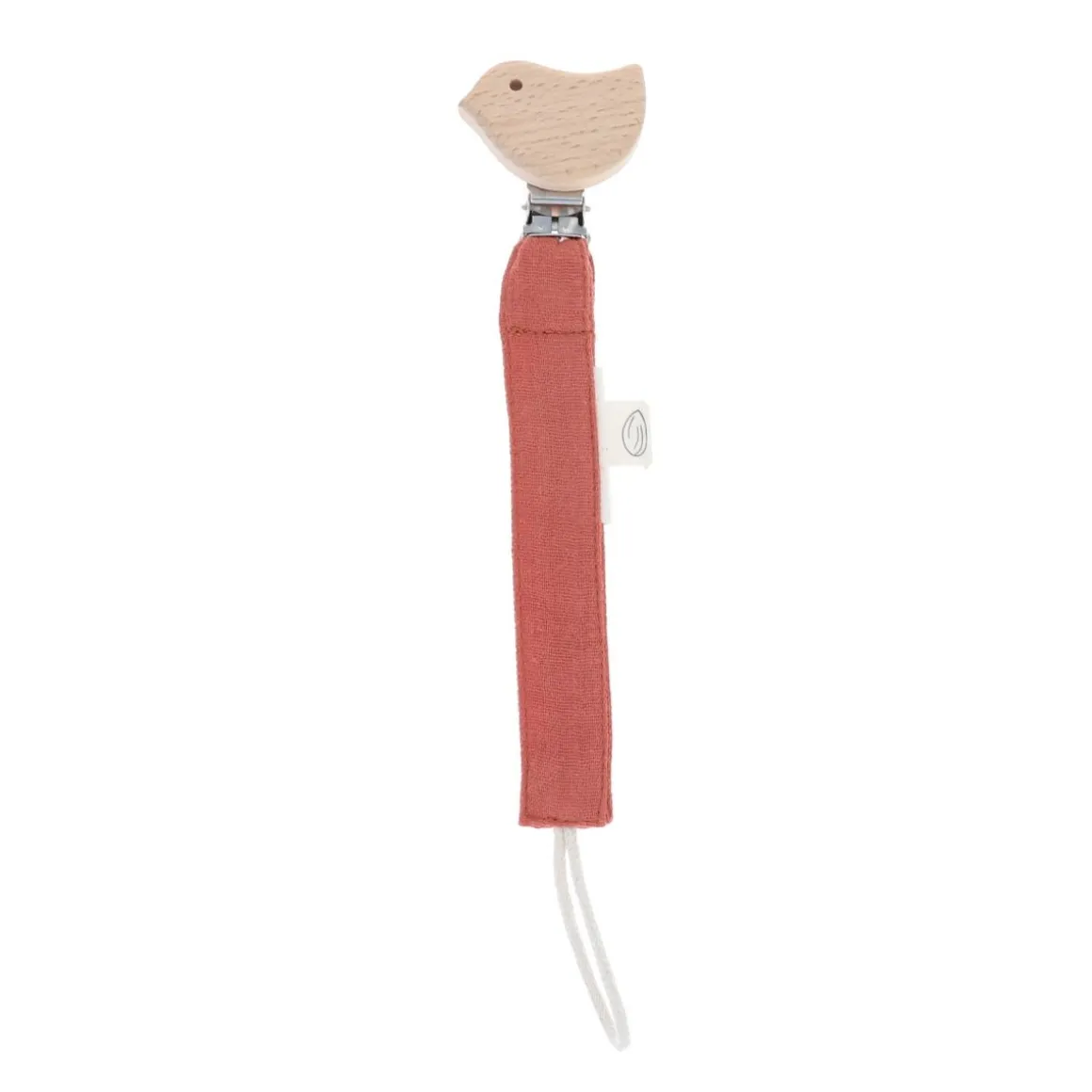 Attache tétine gaze de coton terracotta