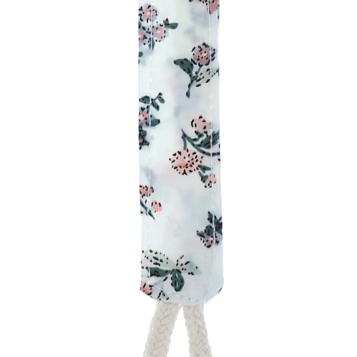 Attache tétine oiseau fleurs