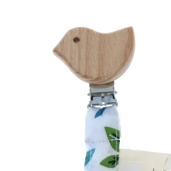 Attache tétine oiseau végétal