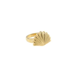 Bague coquillage doré