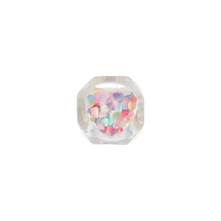 Bague cœur confettis multicolores