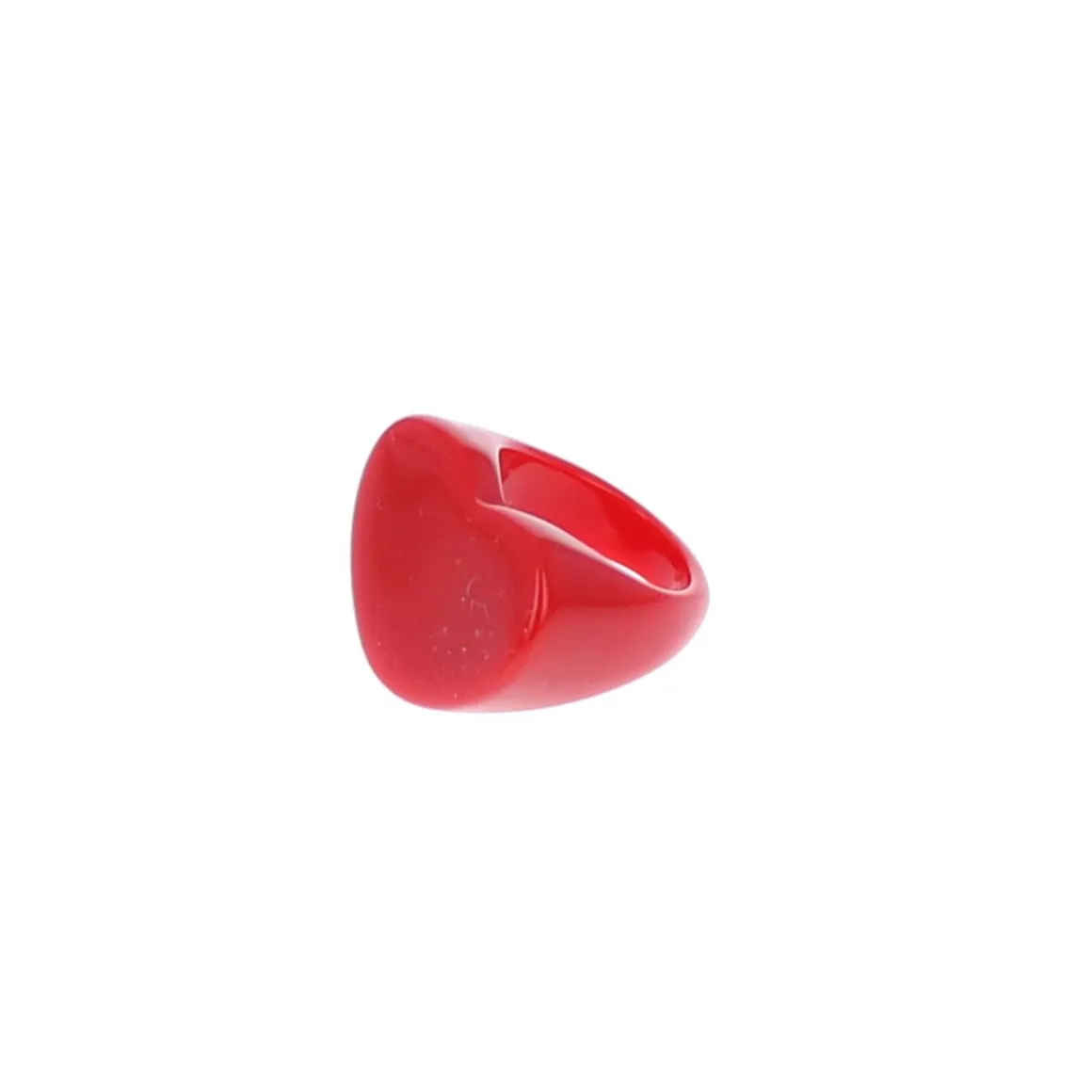 Bague cœur rouge
