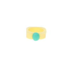 Bague pastel jaune et bleu