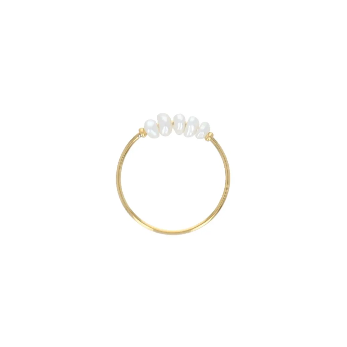 Bague perles nacrées blanches