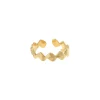 Bague rangée de coquillages dorés