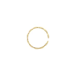 Bague rangée de coquillages dorés