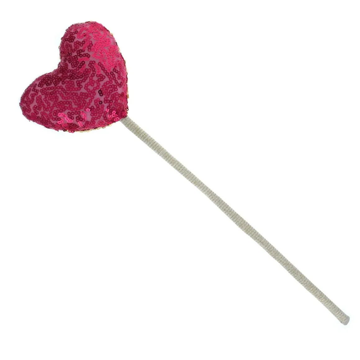 Baguette magique coeur sequins bicolore