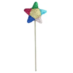 Baguette magique étoile sequins multicolore