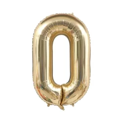 Ballon chiffre doré de 0 à 9