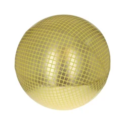 Ballon gonflable à facettes doré 30 cm