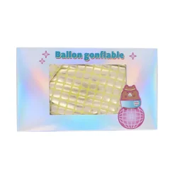 Ballon gonflable à facettes doré 30 cm