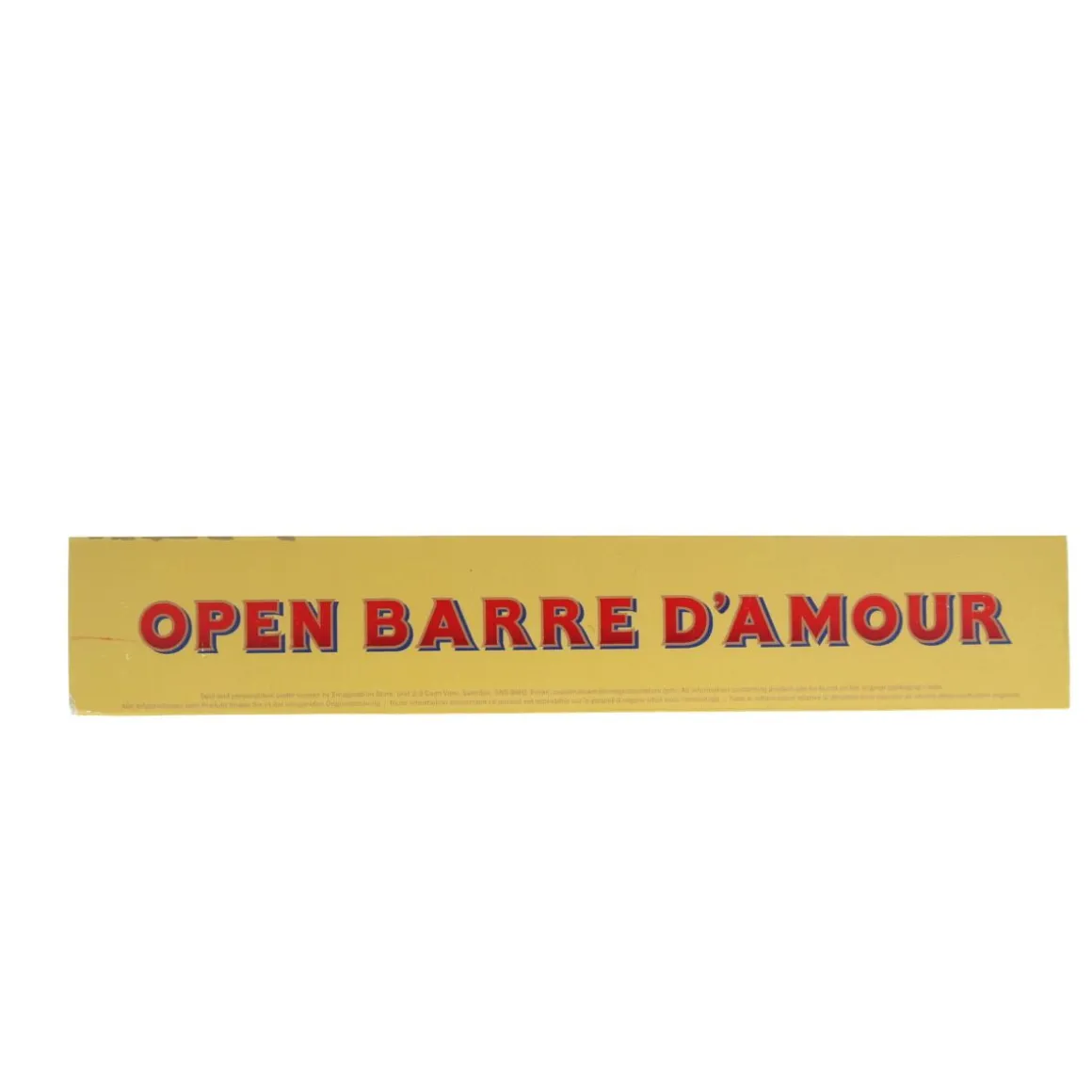 Barre chocolatée Toblerone "Open barre d'amour"