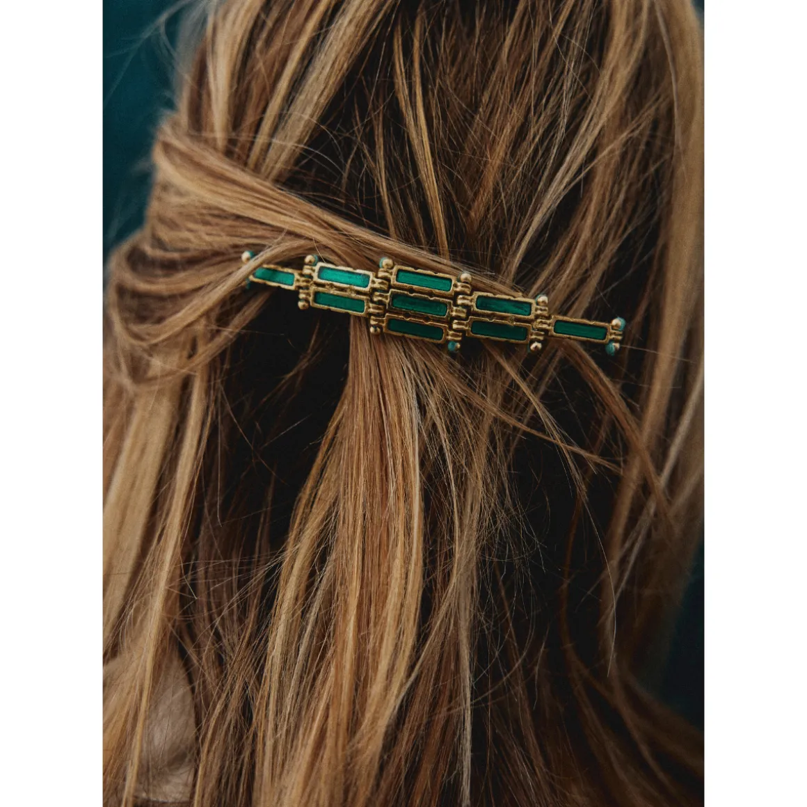 Barrette cheveux turquoise Arya - Mariage Indien