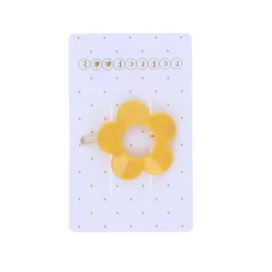 Barrette fleur jaune