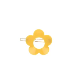 Barrette fleur jaune