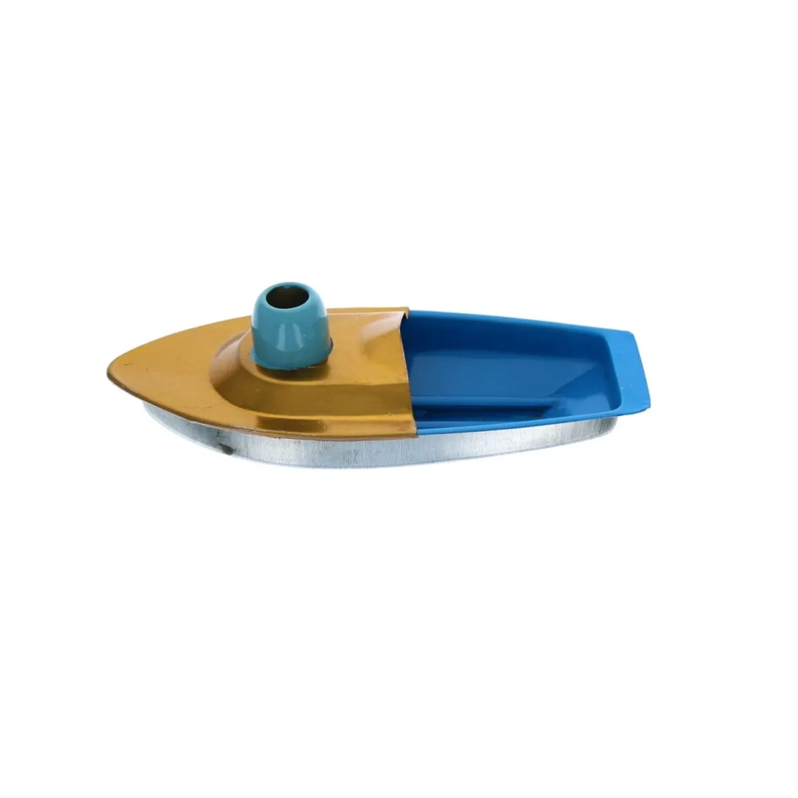 Bateau à vapeur tricolore en métal