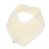 Bavoir bandana crème pointelle