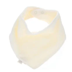 Bavoir bandana crème pointelle