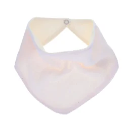 Bavoir bandana en gaze de coton rose