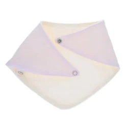 Bavoir bandana en gaze de coton rose