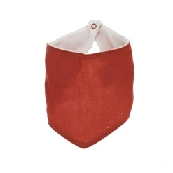 Bavoir bandana en gaze et éponge terracotta