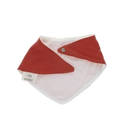 Bavoir bandana en gaze et éponge terracotta